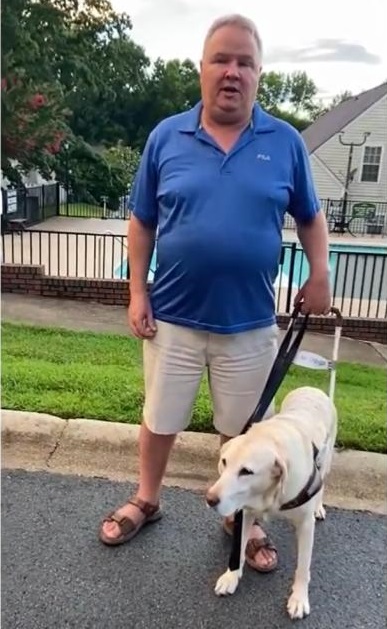 Jeff Bazer and Guide Dog